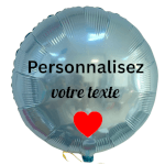 Ballon rond vert parme à personnaliser