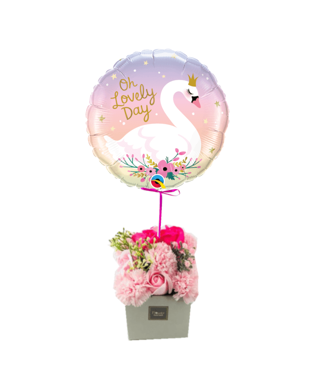 Image 1 Ballon Lovely +Bouquet de savon de roses