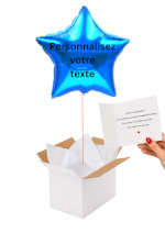 Ballon Étoile Bleue Personnalisé – Votre message sur mesure