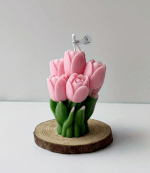 Vignette 1 Bouquet de tulipes en bougie décorative