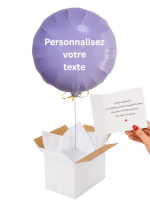 Ballon Rond Parme Mat à personnaliser – Message au Choix