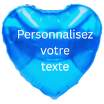 Ballon coeur bleu à personnaliser