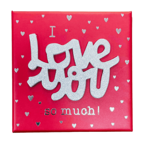 Image Boîte Cadeau "I Love You" pour la Saint-Valentin - Collier Cœur et Boucles d'Oreilles