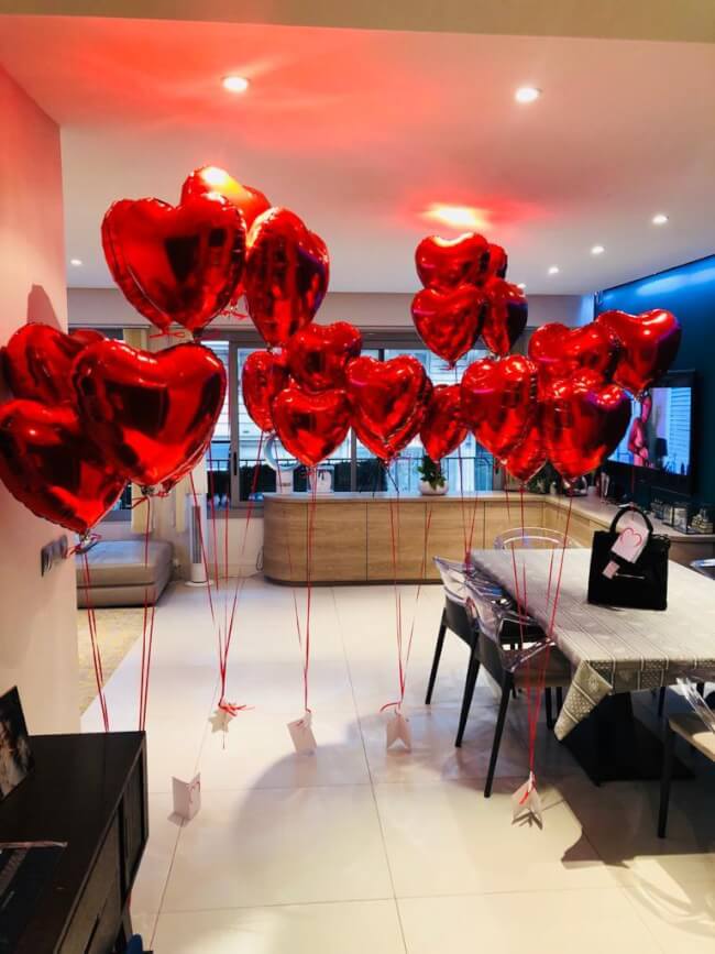 Image 1 Big Pack Love 10 Ballons Coeurs Rouges,uniquement en livraison sur Paris et Ile de France