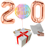 Vignette 1 Bouquet de Ballon Chiffres 20Ans +Ballon Happy Birthday