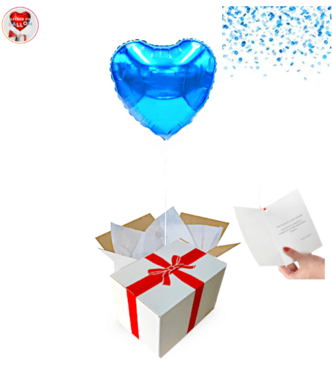 Ballon Coeur Bleu à Personnaliser By Livrer un Ballon
