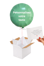 Ballon Rond Vert Olive Mat Personnalisé – Message au Choix