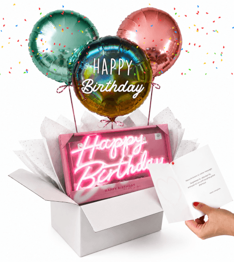 Pack Anniversaire « Happy Birthday » – Ballons & Néon LED