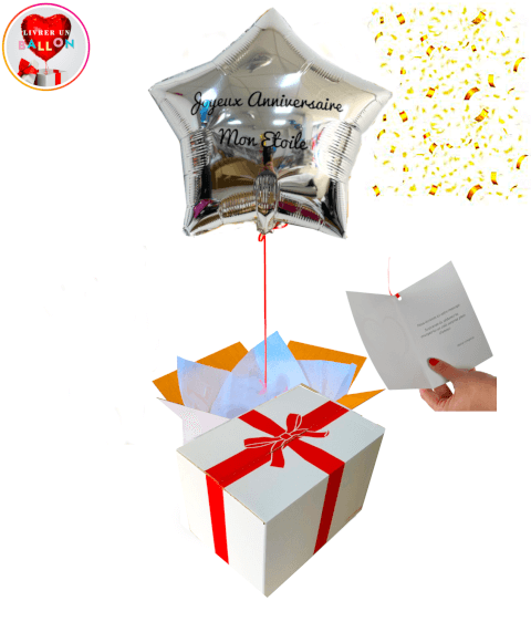 Ballon Etoile Argent à Personnaliser By Livrer un Ballon