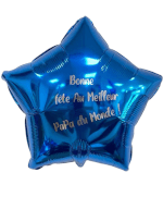 Ballon Etoile Bleue Saphir à Personnaliser By Livrer un Ballon