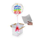 Vignette 1 Ballon Happy Birthday to +Ballotin de Big Fraise Tagada
