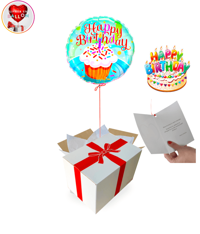 Image 1 Ballon Happy Birthday Cake By Livrer un Ballon