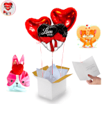 Vignette 1 Bouquet de Ballons I Love You Noir + Ballotin de Big Fraise Coeur Tagada By Livrer Un Ballon