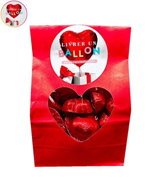Image 1 Ballotin de Chocolat en forme de Coeur Belge  By Livrer un Ballon
