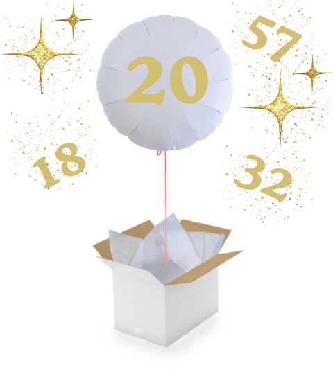 Ballon Blanc Personnalisable – Un Anniversaire Unique et Mémorable