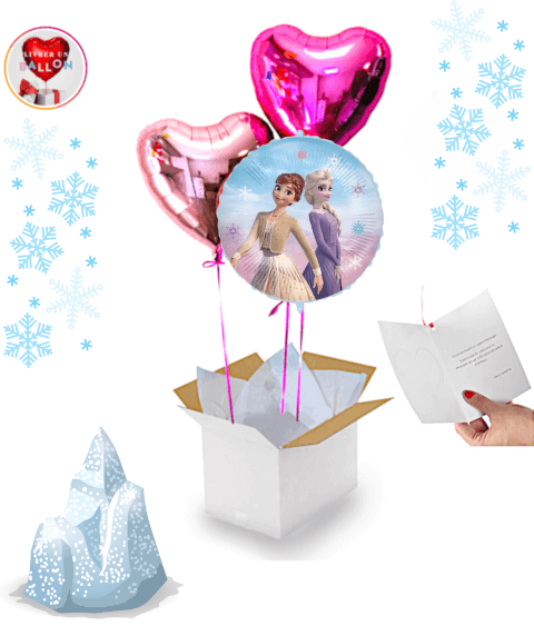 Bouquet de Ballons Reine des Neiges à Personnaliser – Une Surprise Magique et Féérique