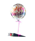 Vignette 1 Ballon Happy + Rose Savon By Livrer un Ballon