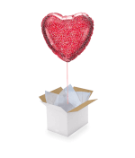 Vignette 1 Ballon Coeur Rouge Scintillant