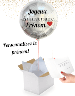 Ballon “Joyeux Anniversaire” Prénom Personnaliser – 45 cm