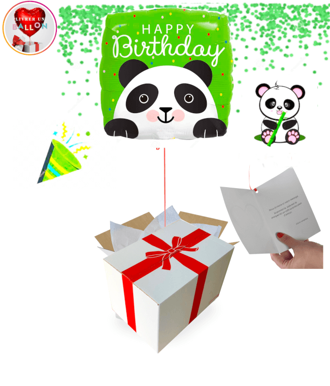 Image 1 Ballon Happy Birthday Panda By Livrer un Ballon