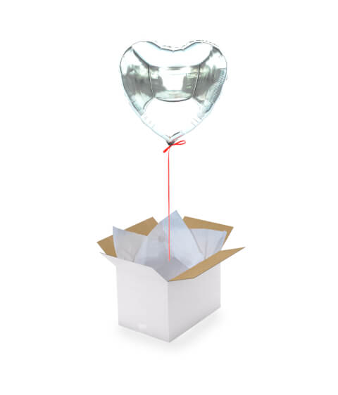 Ballon Coeur Argent