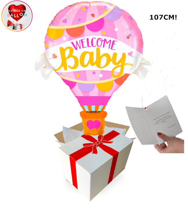 Image 1 Big Ballon Welcome Baby 107CM By Livrer un Ballon