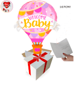 Vignette 1 Big Ballon Welcome Baby 107CM By Livrer un Ballon