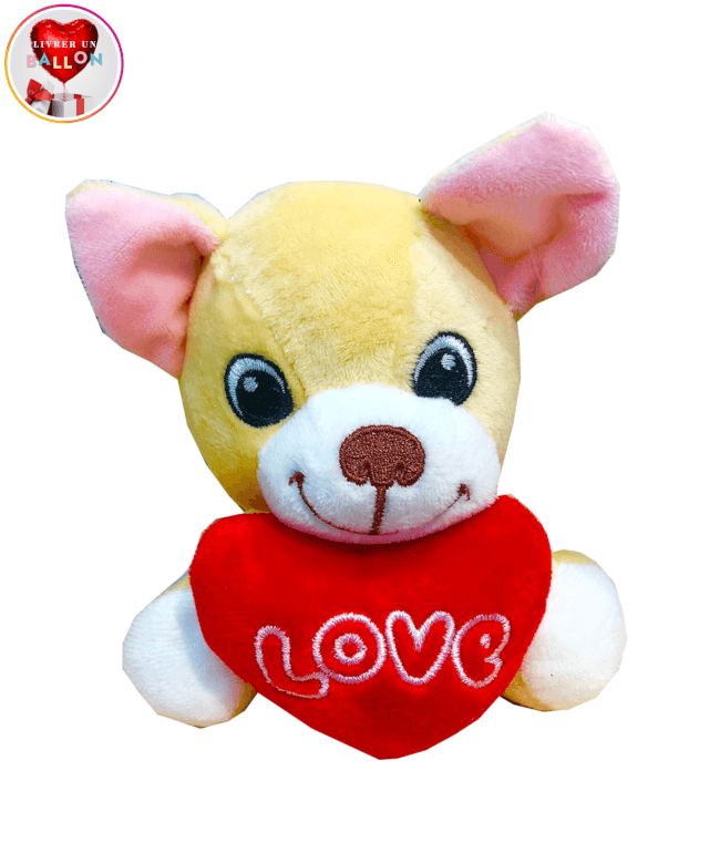 Image 1 Peluche Bambi Coeur"LOVE" By Livrer un Ballon