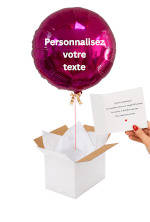 Ballon Rond Fuchsia à personnaliser – Message au Choix