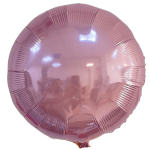 Ballon rond rose bonbon métalisé