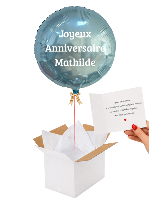Ballon Rond Vert Parme Métallisé Personnalisé – Message au Choix