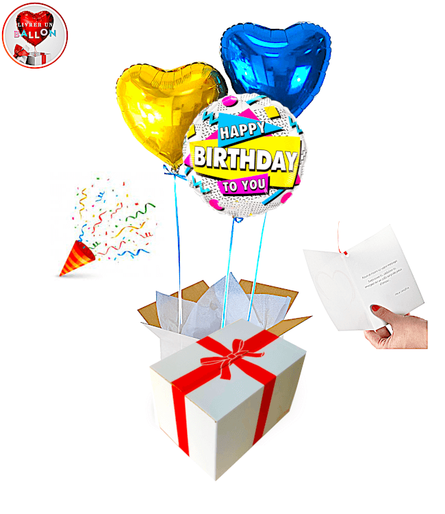 Image 1 Bouquet de Ballons Happy Birthday Pop Art By Livrer Un Ballon