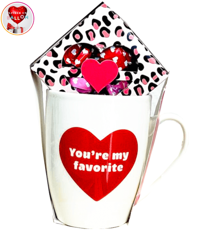 Image 1 Mug"You're my Favorite" +Chocolat coeur By Livrer un Ballon
