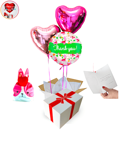 Bouquet Merci et son ballotin de big fraise tagada! By Livrer un Ballon