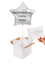Ballon Étoile Argentée Personnalisé – Votre message sur mesure