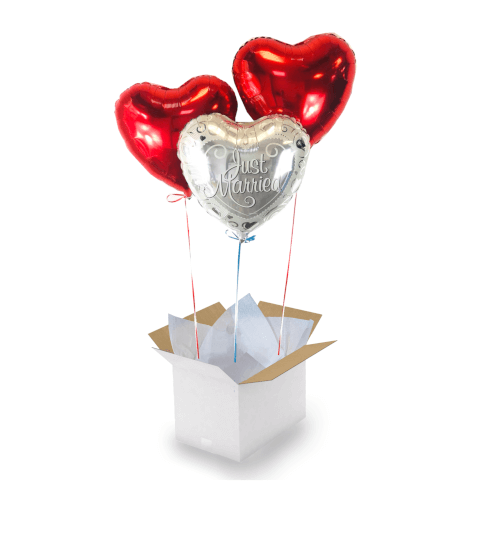 Bouquet Just Married Coeur Rouge