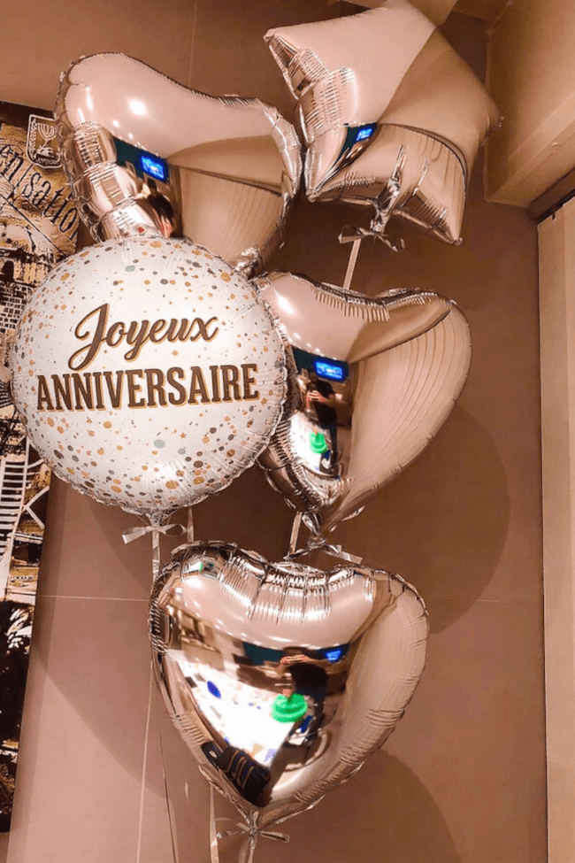 Image 1 Livraison Bouquet de Ballons Argents Happy birthday