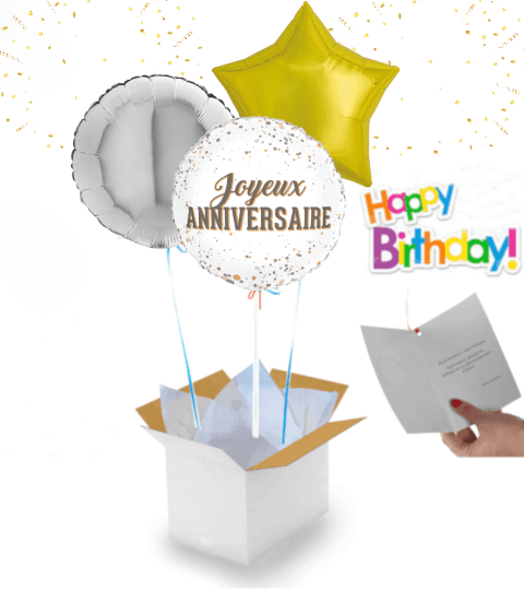 Bouquet de Ballons "Joyeux Anniversaire" – Une Surprise Magique