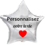 Ballon Etoile Argent à personnaliser