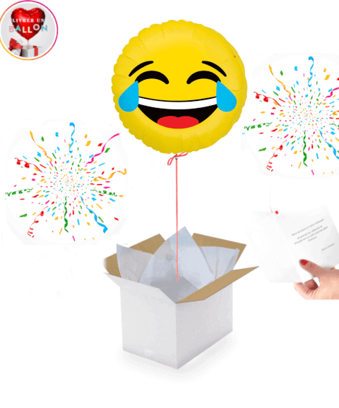Ballon Smiley MDR gonflé à l'hélium