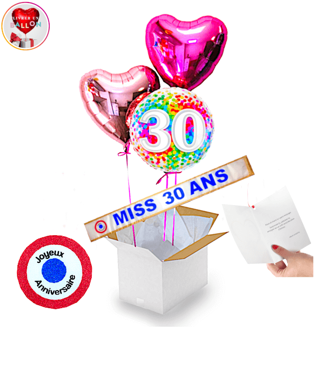 Livrer Un Ballon Bouquet De Ballons 30 Ans Echarpe Miss 30ans Joyeux Anniversaire By Livrer Un Ballon Livrer Un Ballon Bouquet De Ballons 30 Ans Echarpe Miss 30ans Joyeux Anniversaire By Livrer Un Ballon