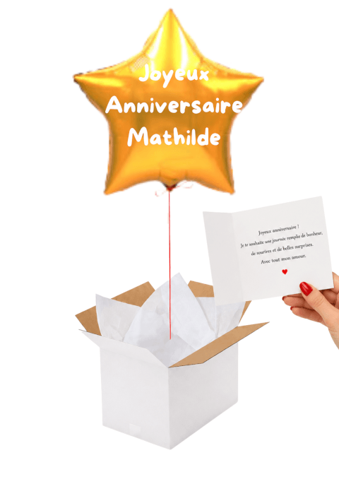 Ballon Étoile Dorée Personnalisé – Votre message sur mesure