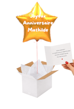 Ballon Étoile Dorée Personnalisé – Votre message sur mesure