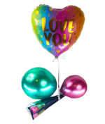 Vignette 1 Ballon Love you+rose de savon