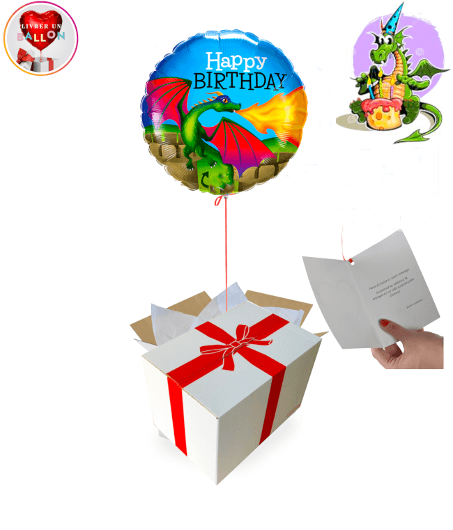 Image 1 Ballon Happy Birthday Dragon By Livrer un Ballon