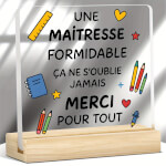 Vignette 1 Plaque Décorative « Une Maîtresse Formidable » – 10 x 10 cm