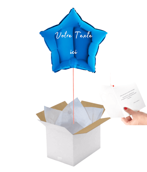 Ballon Étoile Bleue – Un Cadeau Personnalisé pour une Surprise Inoubliable