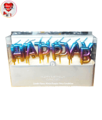 Vignette 1 Bougies Lettres "HAPPY BIRTHDAY" Arc en ciel By Livrer un Ballon