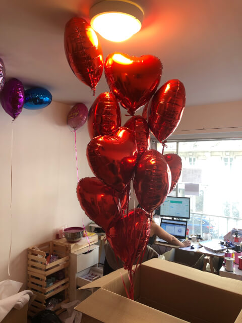Pack big Amour ❤️ 10 Ballons coeurs uniquement en livraison sur Paris et île de France by Livrer un Ballon