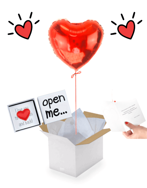 Ballon cœur rouge 45 cm gonflé à l’hélium avec surprise cœur porte-bonheur